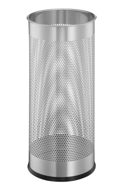 Rackhams Modern Perforated Steel Umbrella Stand - 29 Litre Silver - image 1