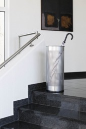 Rackhams Modern Perforated Steel Umbrella Stand - 29 Litre Silver - thumbnail 3
