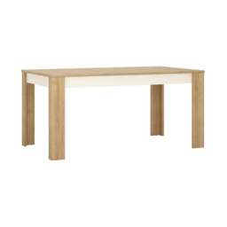 Rackhams Lyon Large extending dining table 160/200 cm in Riviera Oak/White High Gloss - Brown - No - White