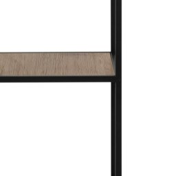 Rackhams Seaford Bookcase with 2 Drawers and 3 Shelves in Black & Oak - 1 - Black and Natural - Wood - thumbnail 5
