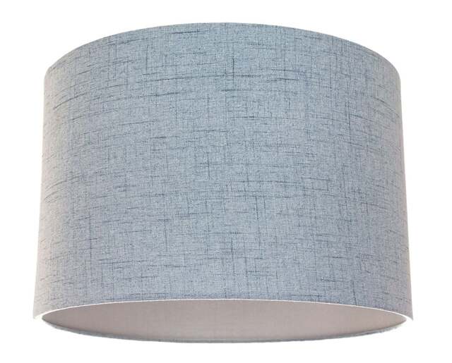 Rackhams Contemporary and Sleek Blue Textured Linen Fabric Drum Lamp Shade 60w Maximum - image 1