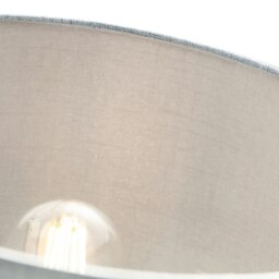 Rackhams Contemporary and Sleek Blue Textured Linen Fabric Drum Lamp Shade 60w Maximum - thumbnail 5