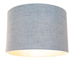 Rackhams Contemporary and Sleek Blue Textured Linen Fabric Drum Lamp Shade 60w Maximum - thumbnail 3