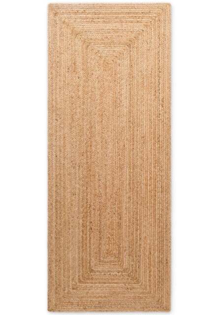 Rackhams Sharmila Jute Rug Natural Brown - Handwoven - 80X200 cm - image 1