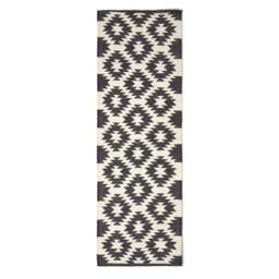 Rackhams Zurich Handwoven Black and White Cotton Geometric Kilim Rug - 120 x 170 cm - thumbnail 3