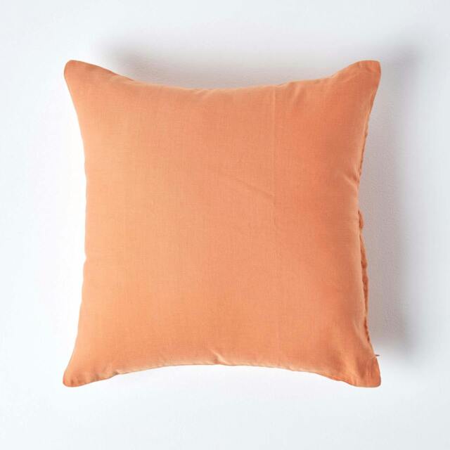 Rackhams French Flax Linen Pillowcase, European Size - Burnt Orange - 60 x 60 cm - image 1