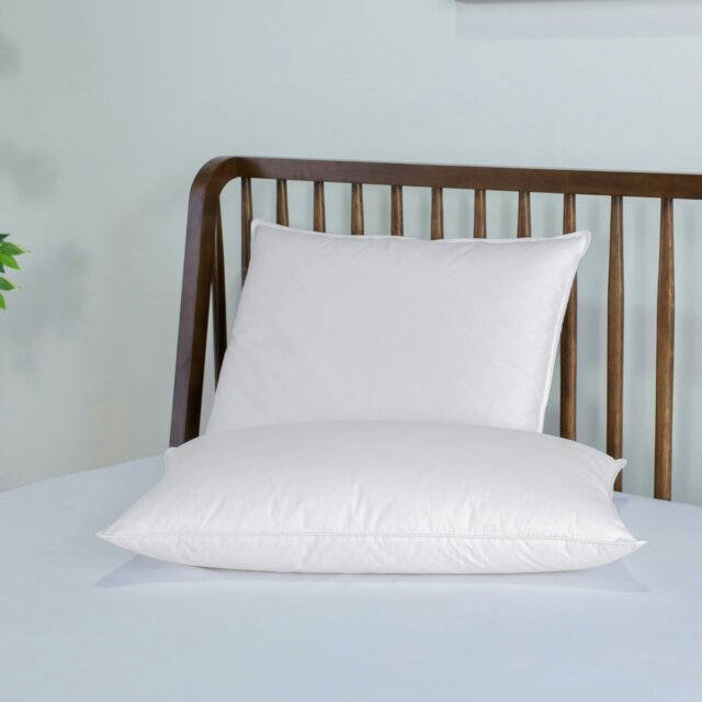 Rackhams Naturals Duck Feather & Down Pillow - Side Sleepers - Medium/Firm - Pack of 2 - White - Cotton - One Size - image 1