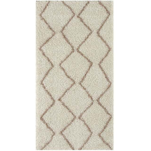 Rackhams Moroccan Ivory Beige Shaggy Rug - 830 - 80X150 cm - image 1