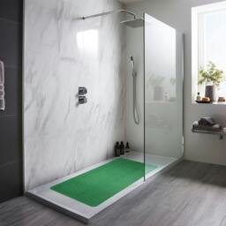 Rackhams Reversible Dual-Colour PVC Shower Bathroom Anti slip Mat - Grey/Brown - Quadrant 53x53cm - thumbnail 5
