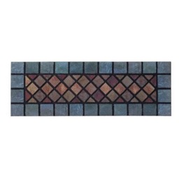 Rackhams Eco-Friendly Rubber Step Mat - Blue Border - Single Mat - thumbnail 2