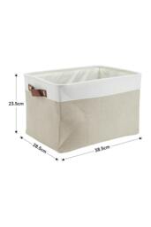 Rackhams Storage Basket Toys Cosmetic Sundries Organiser - Beige - One Size - thumbnail 3