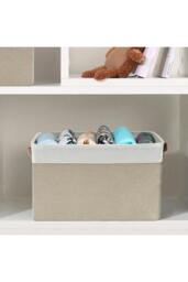 Rackhams Storage Basket Toys Cosmetic Sundries Organiser - Beige - One Size - thumbnail 2
