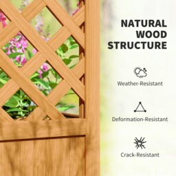 Rackhams Wooden Raised Garden Bed, Trellis Planter w/ Trellis, Fabric Liner - thumbnail 4