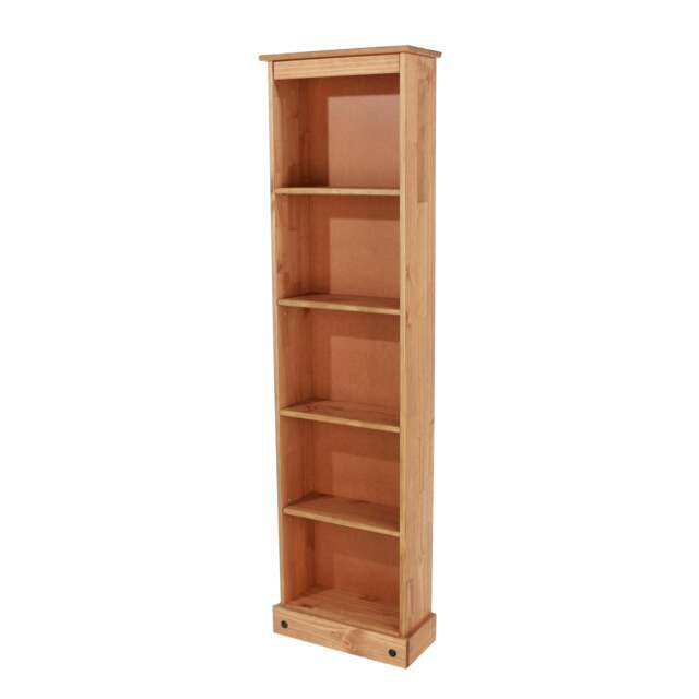 Rackhams Corona Tall Narrow 5-Shelf Bookcase - Grey Wax - image 1