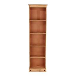 Rackhams Corona Tall Narrow 5-Shelf Bookcase - Grey Wax - thumbnail 2