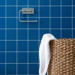 Rackhams Polished Stainless Steel Toilet Roll Holder Self Adhesive Bathroom Wall Mounted - thumbnail 2