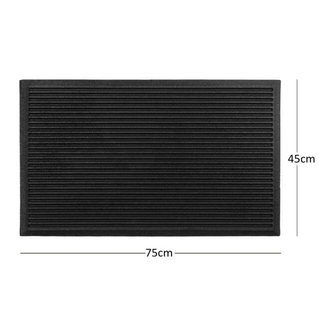 Rackhams Ribbed Harmony Indoor/Outdoor Entrance Door Mat - 75 x 45cm Meduim - image 1