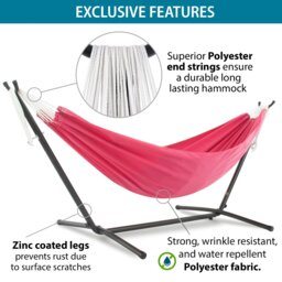 Rackhams 's Combo - Hot Pink Hammock with Stand (8ft) - thumbnail 3