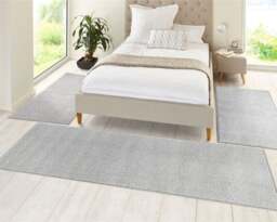 Rackhams Design Velours Grey Rug 3 pcs - 2x 70x140 cm + 1x 70x240 cm - thumbnail 3