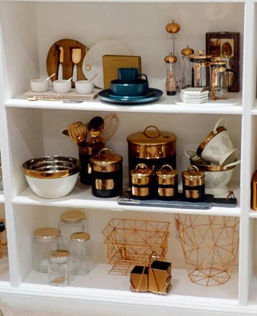 Rackhams Vertex Copper Finish Storage Basket