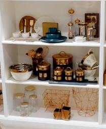 Rackhams Vertex Copper Finish Storage Basket