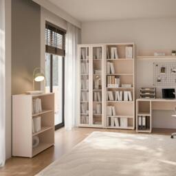 Rackhams Alice Springs Low Wide Bookcase with Open Shelving in Sand - Manufactured Wood - 1 - Sand - thumbnail 5