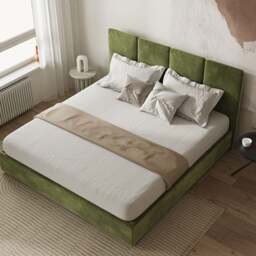 Rackhams Denice King Size Bed, Super King Size Bed, Velvet - Grey - King Size - thumbnail 2