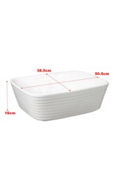 Rackhams Square Countertop Bathroom Vessel Sink Bowl - White - thumbnail 6
