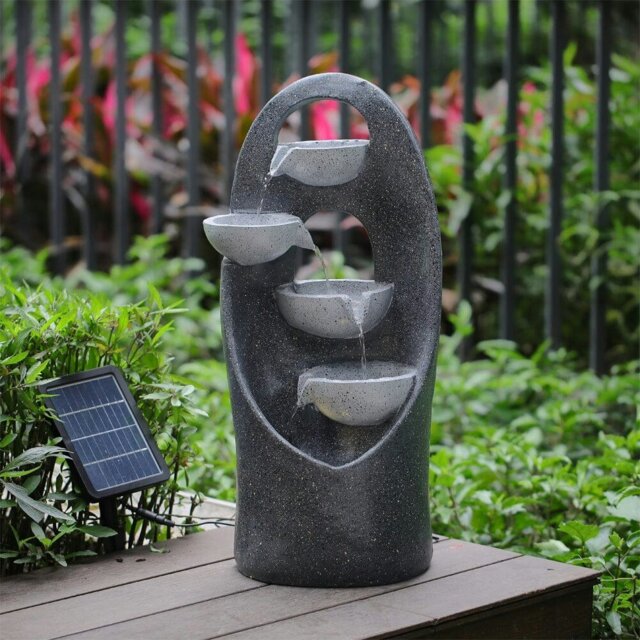 Rackhams 68cm H 4-Tier Cascading Garden Water Feature water fountain - image 1