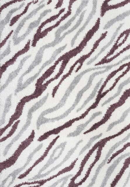 Rackhams Moodi Shaggy Grey/Purple Mauvine Rug - 120X170 cm - image 1