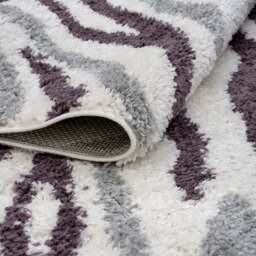 Rackhams Moodi Shaggy Grey/Purple Mauvine Rug - 120X170 cm - thumbnail 4