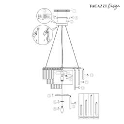 Rackhams Seraphina Tiered Glass Chandelier - thumbnail 6
