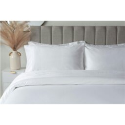 Rackhams Embroidered Detail Egyptian Cotton Pillowcase - White - 75cm x 50cm - White - 100% Egyptian Cotton - thumbnail 2