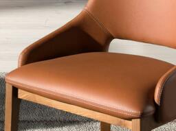 Rackhams Brown Leatherette Chair 4156 - thumbnail 5