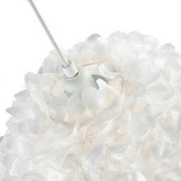 Rackhams Chic Designer 30cm Pendant Light Shade with White Fabric Folded Petals - thumbnail 3
