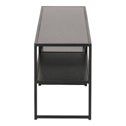 Rackhams Seaford Black Metal Open TV Unit with 3 Black Shelves - 1 - thumbnail 3