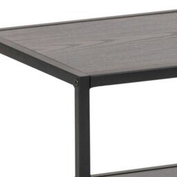Rackhams Seaford Black Metal Open TV Unit with 3 Black Shelves - 1 - thumbnail 6