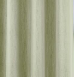 "Rackhams Green Thermal Energy Saving Eyelet Curtain With Wave Pattern - Ideal For Living Room & Bedroom - 66"" (168cm) Width x 54"" (137cm) Drop" - thumbnail 3