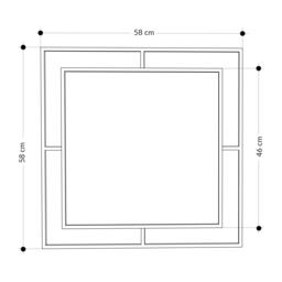 Rackhams Corner Modern Design Mirror Black - Black - thumbnail 3