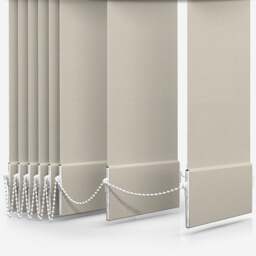 Rackhams Cream Dimout Vertical Blind 89mm Slats 240cm Drop - 120cm - thumbnail 3