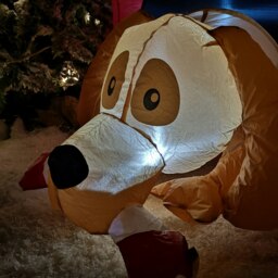 Rackhams 1.2m Inflatable Light Up LED Indoor Outdoor Dog House Christmas Decoration - thumbnail 4