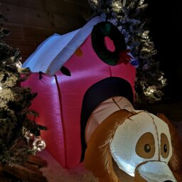 Rackhams 1.2m Inflatable Light Up LED Indoor Outdoor Dog House Christmas Decoration - thumbnail 3
