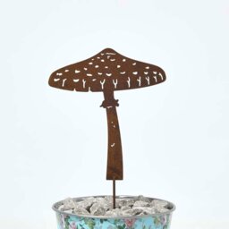 Rackhams Steel Parasol Mushroom Garden Stake Decorations, Set of 2 - thumbnail 4