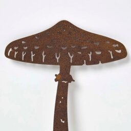 Rackhams Steel Parasol Mushroom Garden Stake Decorations, Set of 2 - thumbnail 3