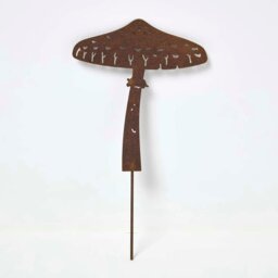Rackhams Steel Parasol Mushroom Garden Stake Decorations, Set of 2 - thumbnail 2