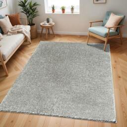 Rackhams Cloudy Shag-Solid Color Dark Grey Plush Soft Pile Rug - 120cm_diameter - thumbnail 2