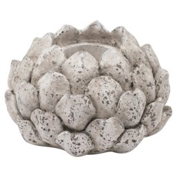 Rackhams Stone Effect Acorn Candle Holder - Stone - Stone - 10cm x 14cm - 100% Mixed - thumbnail 2