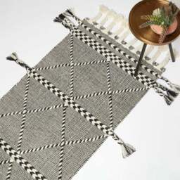Rackhams Edessa Black & White Kilim Wool Rug - 160 x 230 cm - thumbnail 2