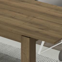 Rackhams Tolmen Dining Table Rectangular Extendable Table for 4 Seater Contemporary Kitchen Table 120cm Dining Room DarkOak Effect - Dark Oak - thumbnail 4