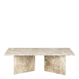 Rackhams Vega Rectangular Coffee Table with Brown Marble Top 140cm - 1 - Latte Brown Marble - Brown - thumbnail 2